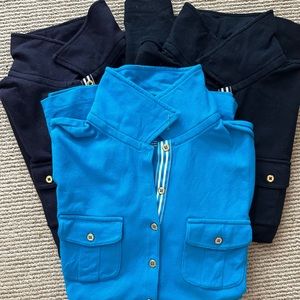 Lot of 3 Lands End cap sleeve polos size M (10-12)